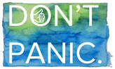 Graphic: Blue and green background that says Don't Panic